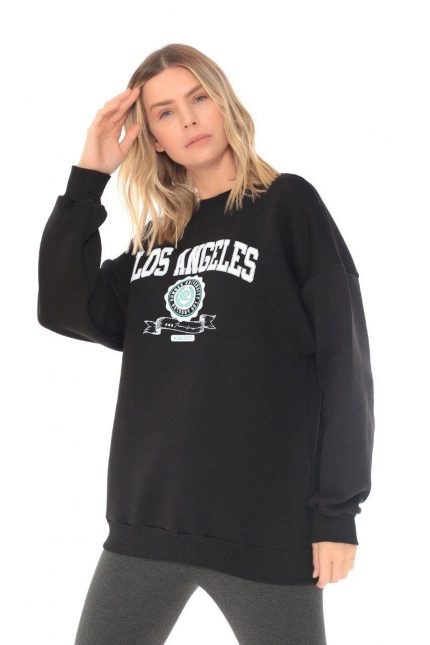 LOS ANGELES Baskılı Oversize WND Kadın Sweatshirt